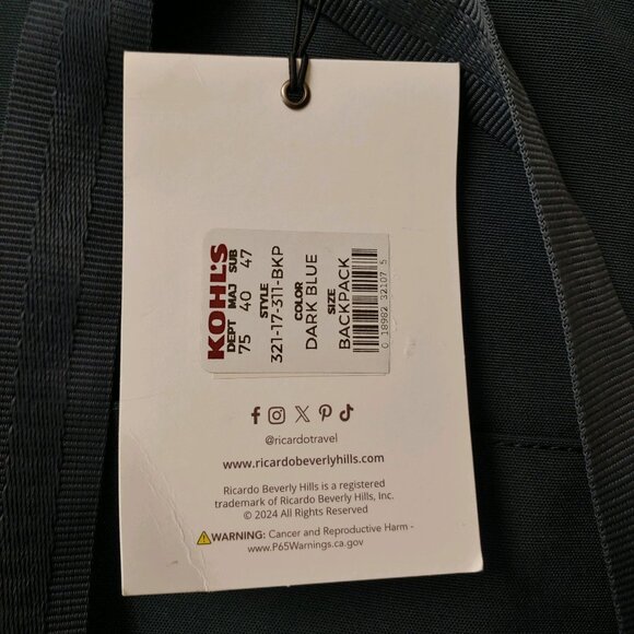 Ricardo Beverly Hills Beachwood Weather-Resistant Flap Backpack - Picture 5 of 10